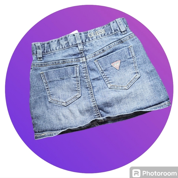 Guess Girls Blue Jean Skirt Size 6X - Picture 2 of 4